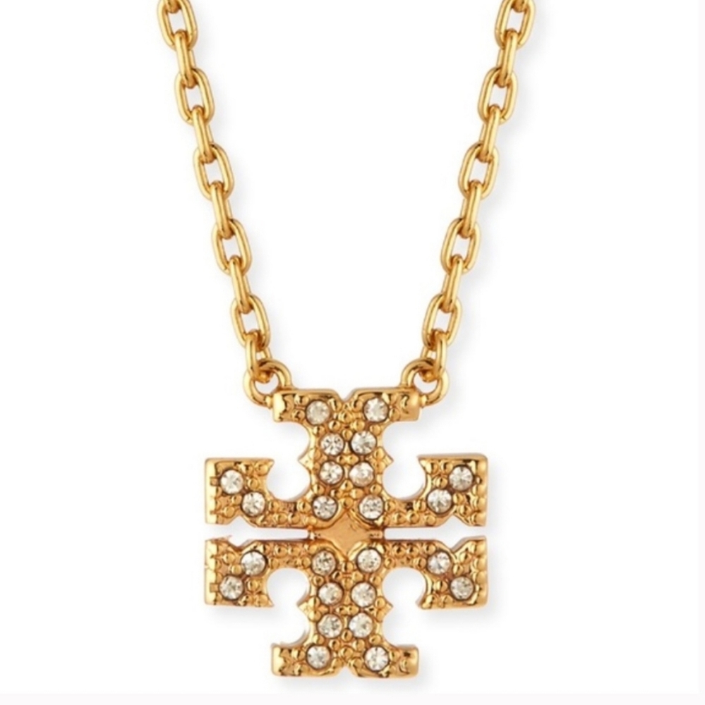 Tory Burch logo gold necklace